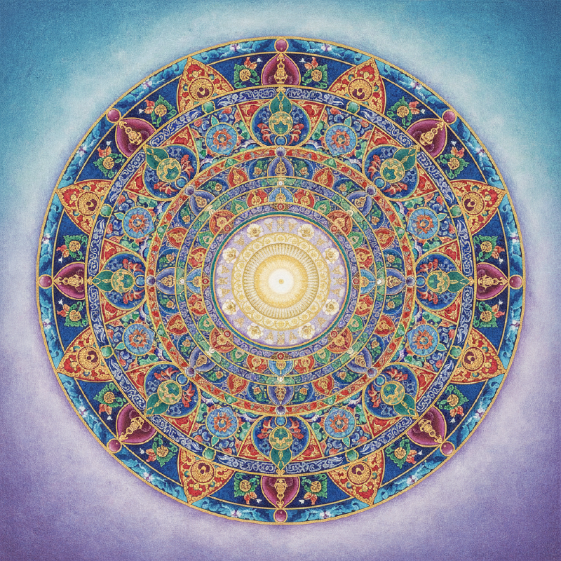 Tibetan Buddhist mandala representing the union of appearance and emptiness