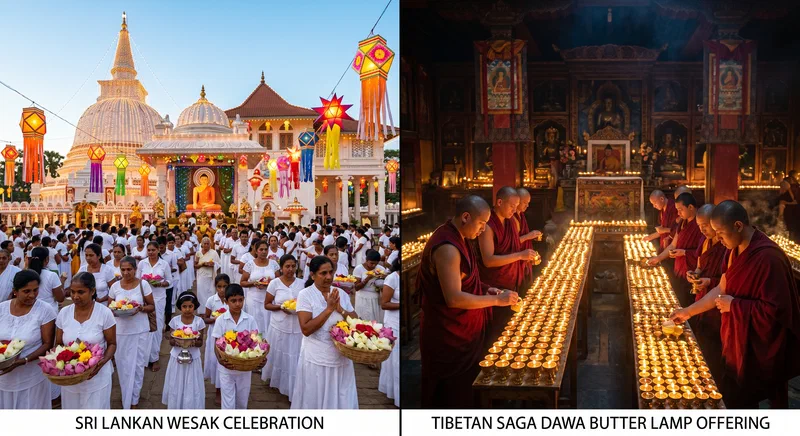 Wesak and Saga Dawa — two traditions, one devotion: honouring the Buddha's enlightenment across cultures.