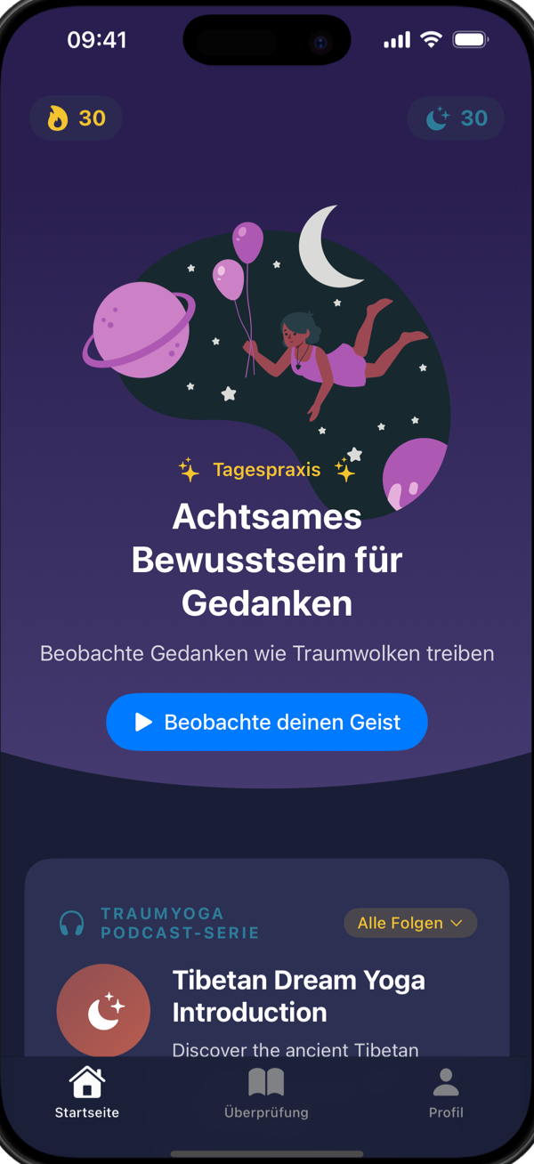 Mindful Slumber App Interface