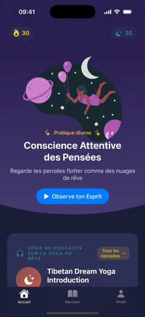 Mindful Slumber App Interface